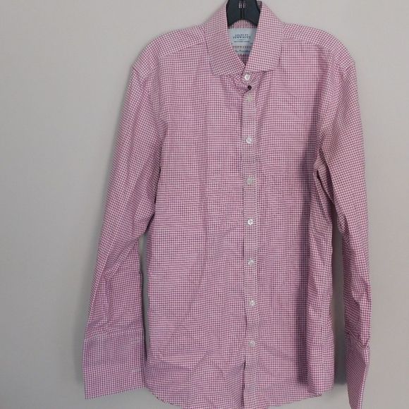 CHARLES TYRWHITT Size XL White Red Blue Checkered Cotton Long Sleeve Shirt main image 0
